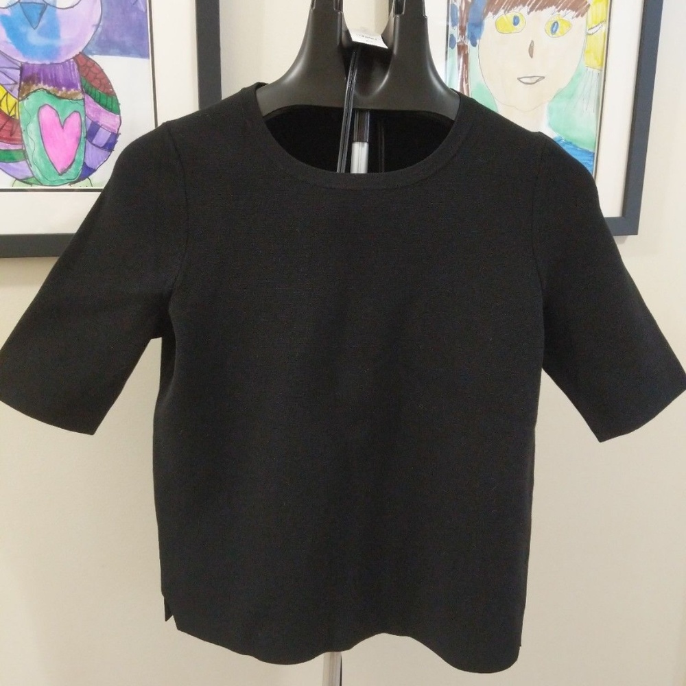 Ann Taylor 3/4 Sleeve Top, NWT, Medium, Black